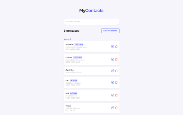 MyContacts project